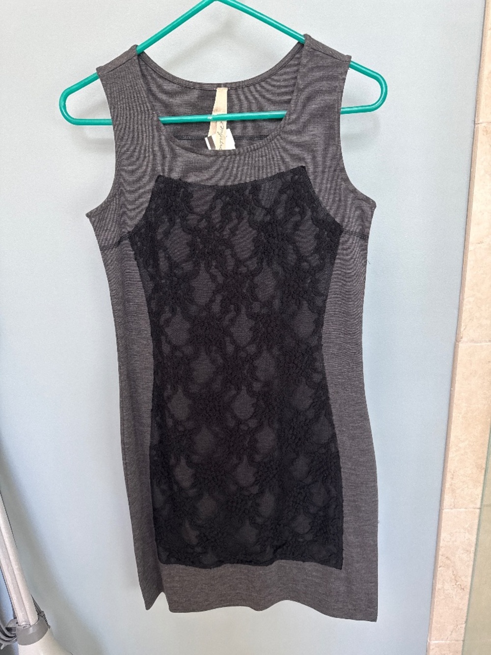 NWT Mystree black lace inset dress Medium
